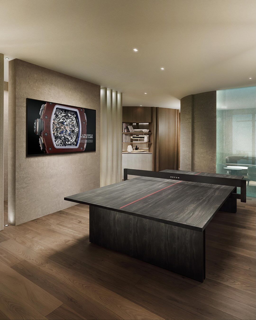 Richard Mille Madrid boutique: A private lounge with a Richard Mille movement on display