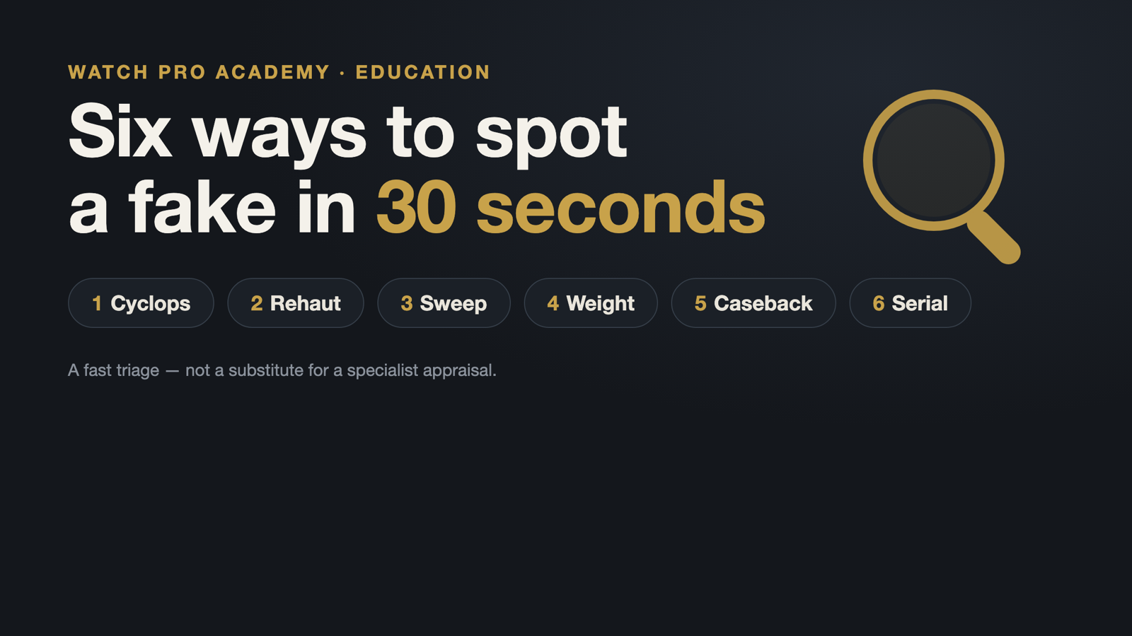 Six ways to spot a fake watch in 30 seconds